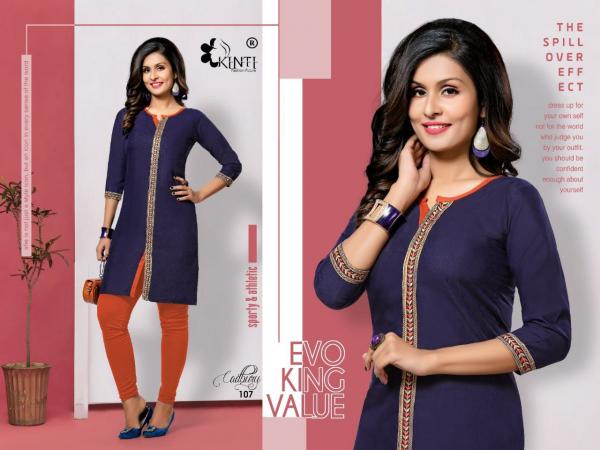 Kinti Cadbury Silk Designer Embroidery Kurti 